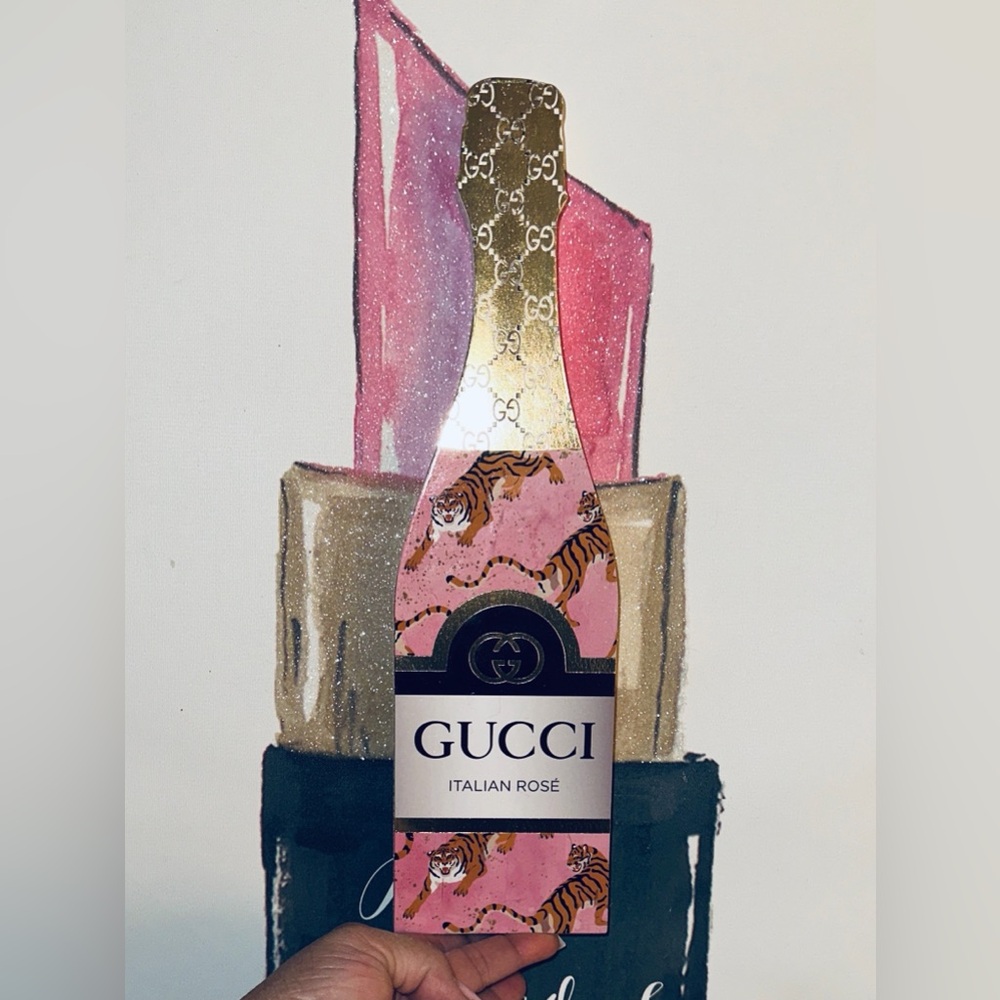 Pink 🩷 Gold Italian Rose “Fashion Inspired” Table Top Decor